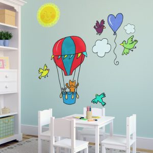 Adesivo murale Wallskin – La Mongolfiera