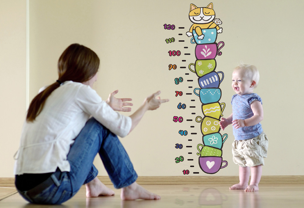 Adesivo murale Wallskin – Il metro gatto